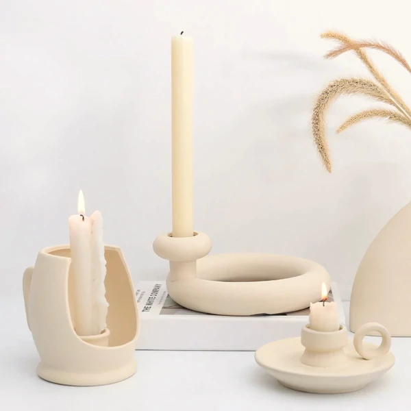 Ceramic Japandi Candle Holder 44
