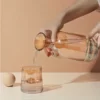 Modern Bottle & Glass Set - Amber