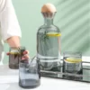 Modern Bottle & Glass Set – Charcoal