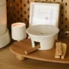 Cream Ceramic Palo Santo Holder