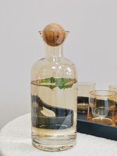 Modern Bottle & Glass Set - Amber photo review