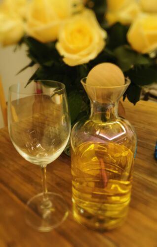 Modern Bottle & Glass Set - Amber photo review