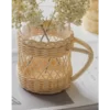 Handwoven Rattan Glass Cozy