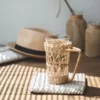 Handwoven Rattan Wrapped Glass Mug