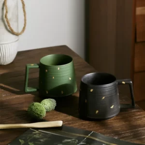 Handmade Ceramic Mug With Golden Star9