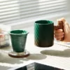 Sacramento Green Gradient Ceramic Tea Mug With Infuser3